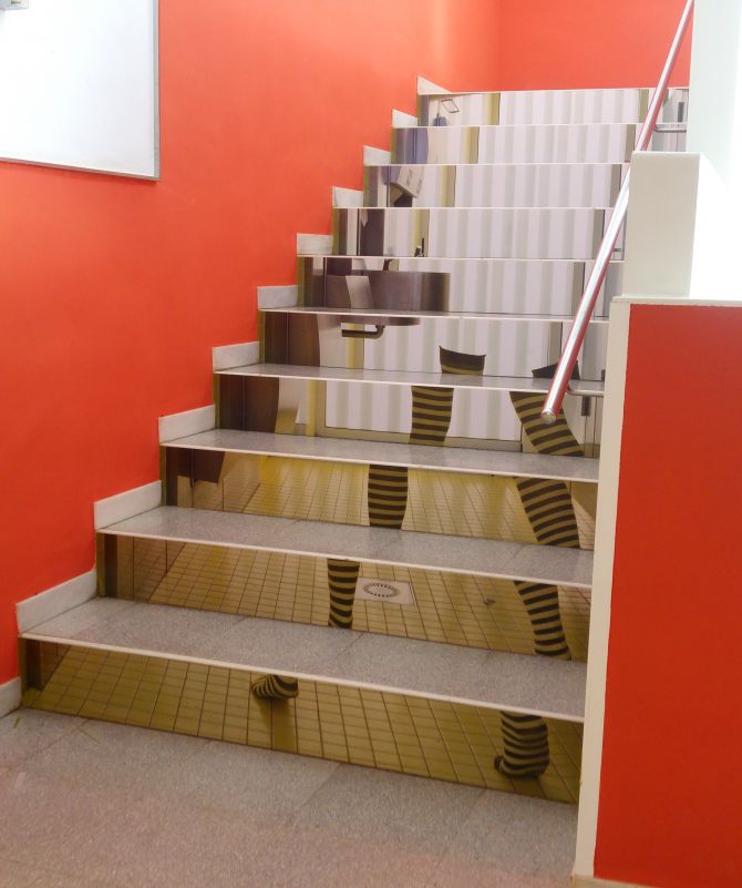 escalera verde